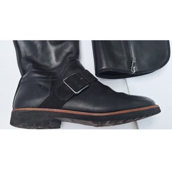 Franco Sarto CUTLER Knee High Riding Boot Tall Equestrian Black Leather Size 8 - Picture 10 of 12